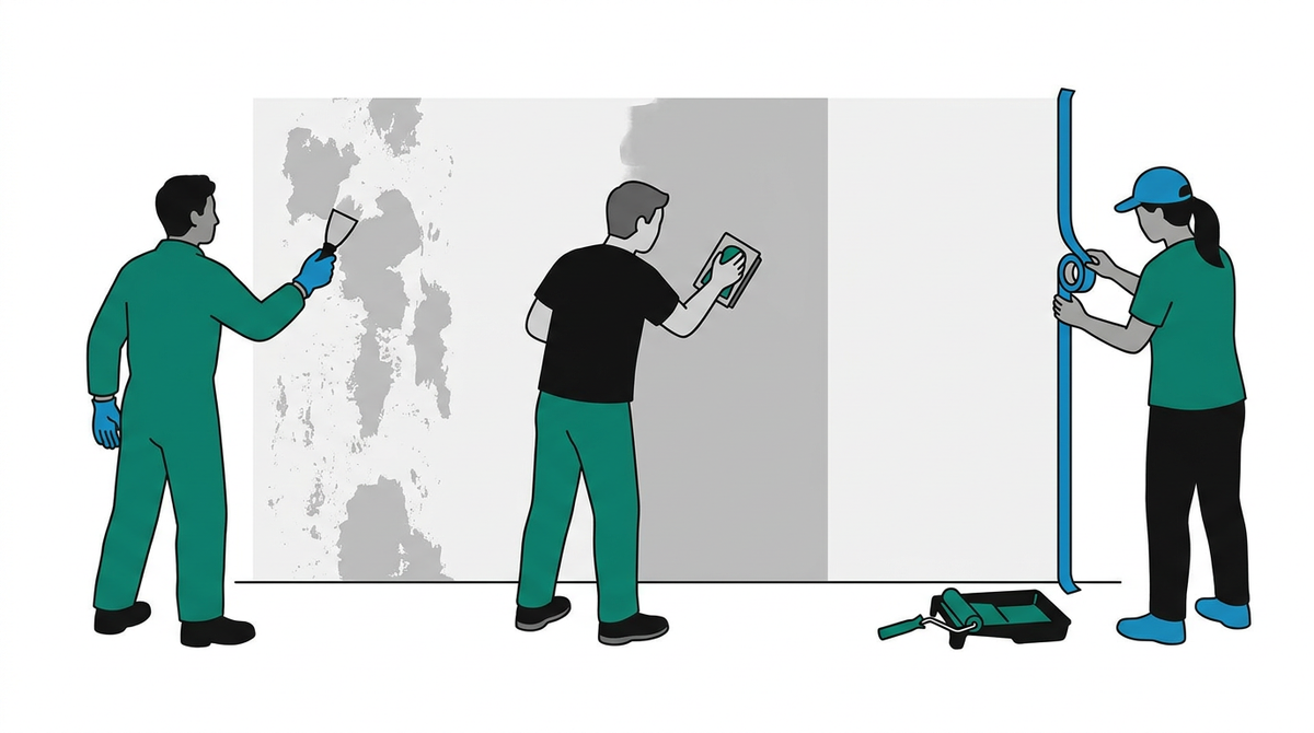 Cómo preparar una pared antes de pintar para conseguir un acabado uniforme