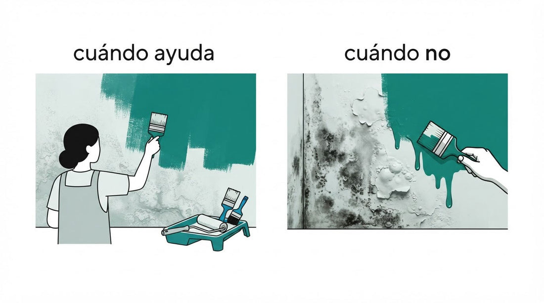 Pintura mineral para paredes con humedad: cuándo ayuda y cuándo no