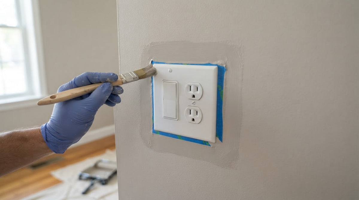 Cómo pintar alrededor de enchufes e interruptores con un acabado limpio